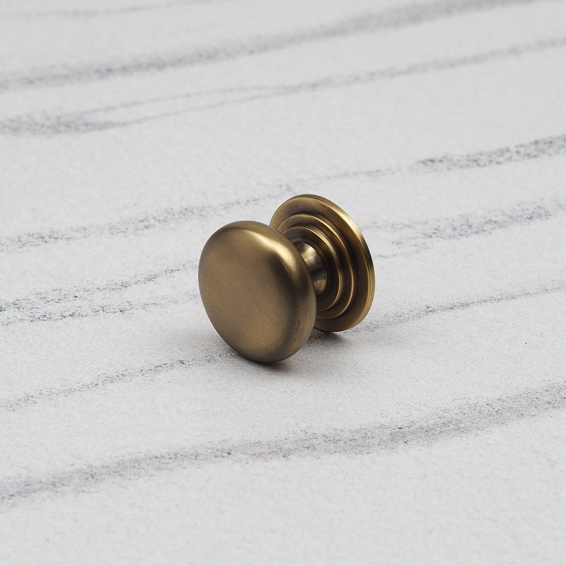 76mm Antique Brass Cup Handle, 32mm Knob