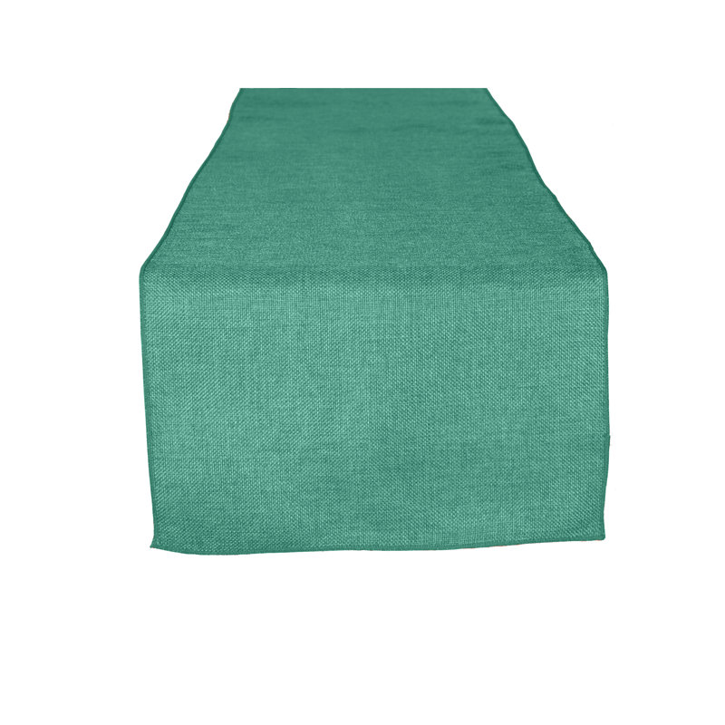 Chemin de table de couleur unie Iona-Lilly, Aqua, 60 po x 12 po