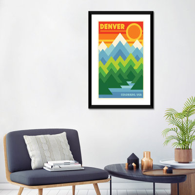 Affiche de voyage rétro de Denver par Jim Zahniser - reproduction d'art