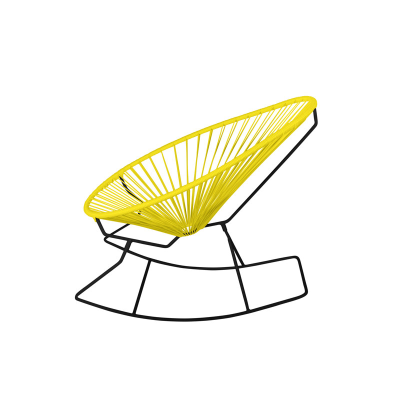 Chaise berçante intérieure / extérieure Acapulco, Jaune / noir