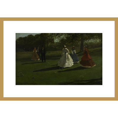 «Croquet joueurs» par Winslow Homer - impression giclée sur cadre