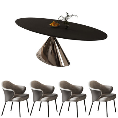 Italian style home oval dining table sets