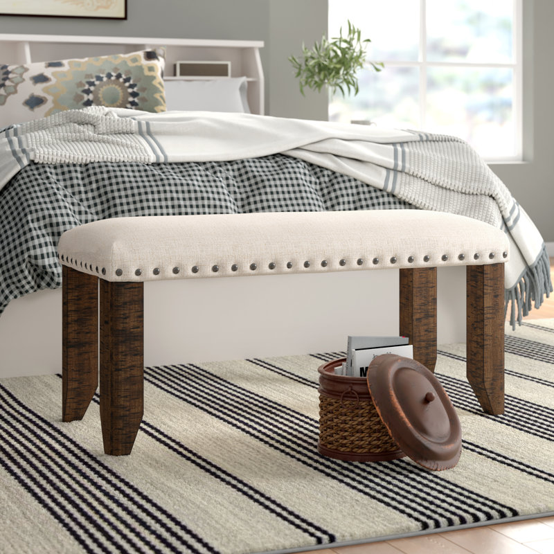 Ashville Polyester Upholstered Bench