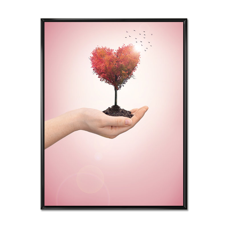 «Hold the Tree of Live», reproduction d'art sur toile moderne, H 12 po x l 8 po x P 1,5 po, Toile avec cadre flottant noir