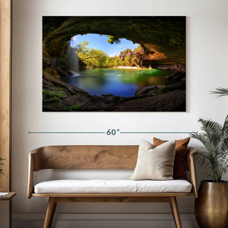 Hamilton Pool And Waterfall, 34" H x 51" W