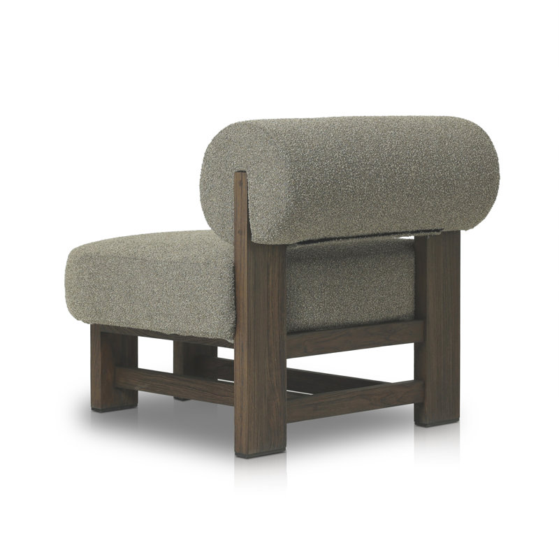 Malta Outdoor Teak Lounge Chair, Medium Brown, Stained Saddle Brown