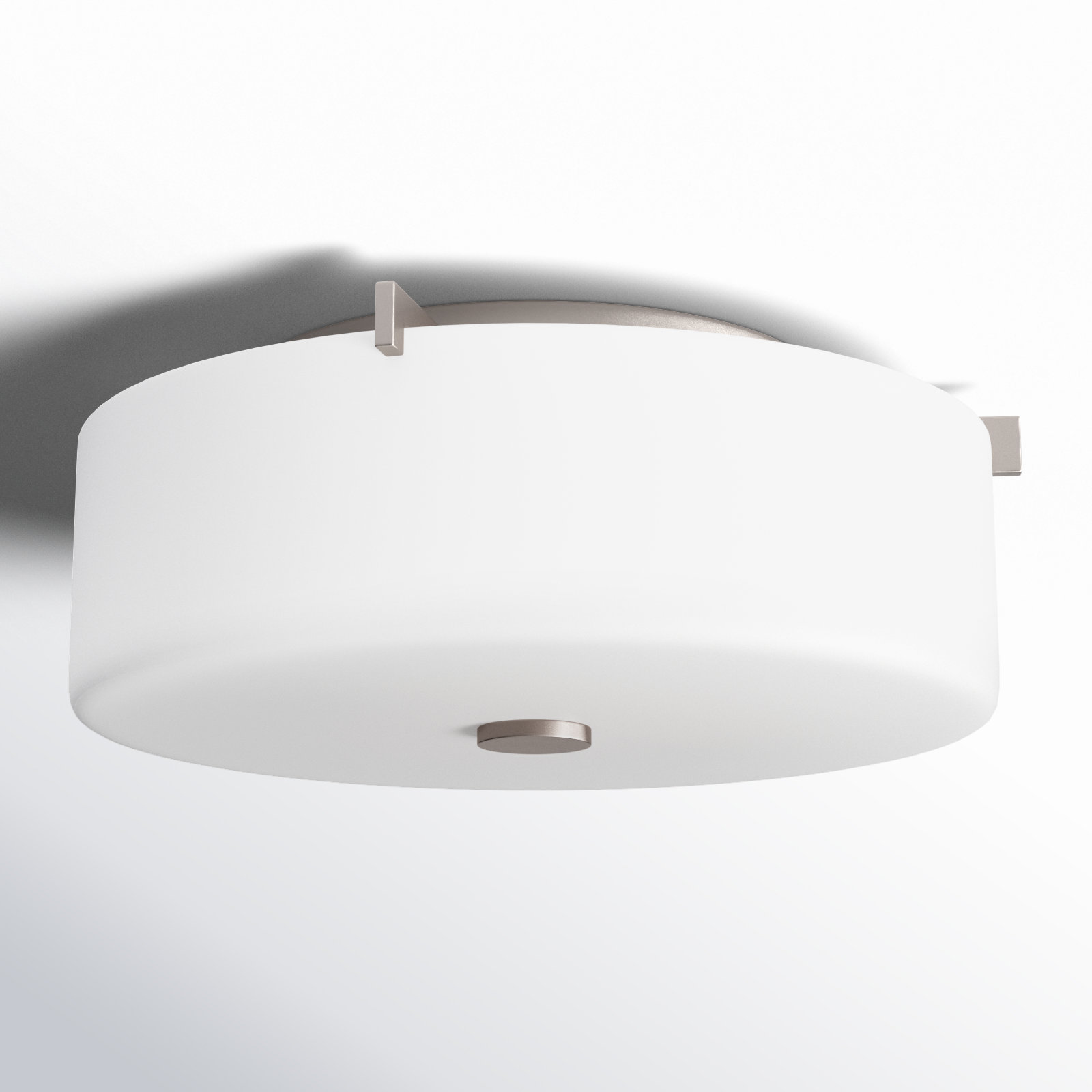 Kyoto 2 Light Flush Mount, Brushed Steel, No, No