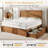 Adainville 50"H Modern Solid Wood Bed with 2 Storage Drawers-883070507-887609876