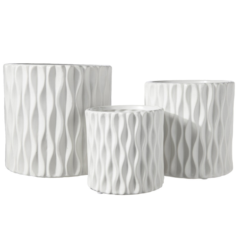 Tebikerei 3-Piece Ceramic Pot Planter Set