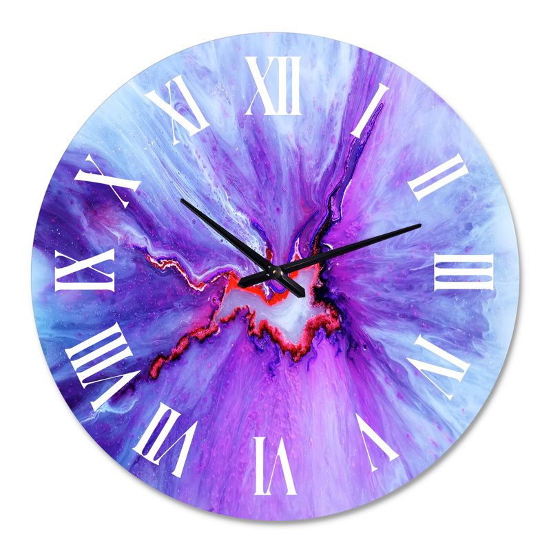 Waves Epoxy ResIn Art II - horloge murale moderne, Moyen