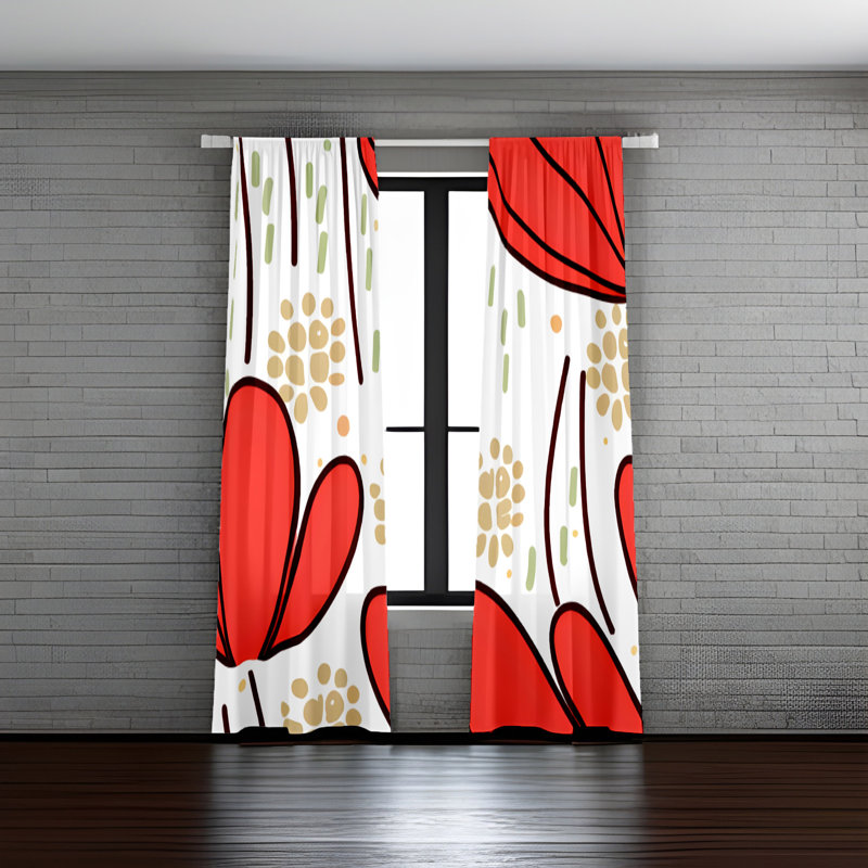 Rideau en polyester Amarjeet, L 40 po x L 52 po