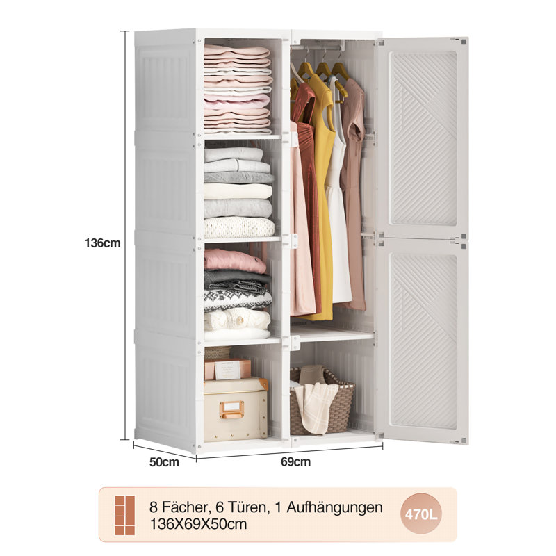 Alvarie Plastic / Acrylic Wardrobe