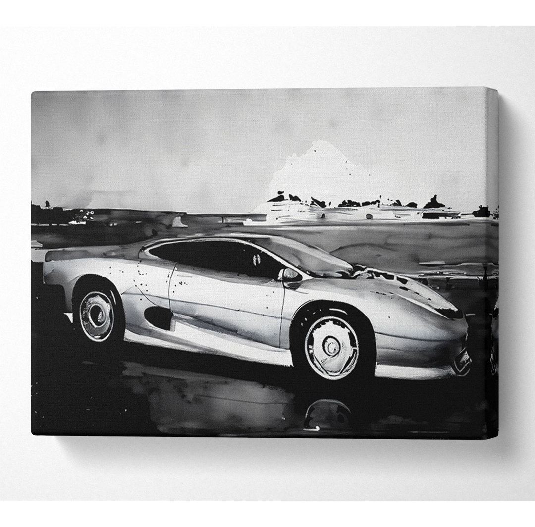 Ferrari Silver In Sydney - Kunstdrucke auf Leinwand - Wrapped Canvas