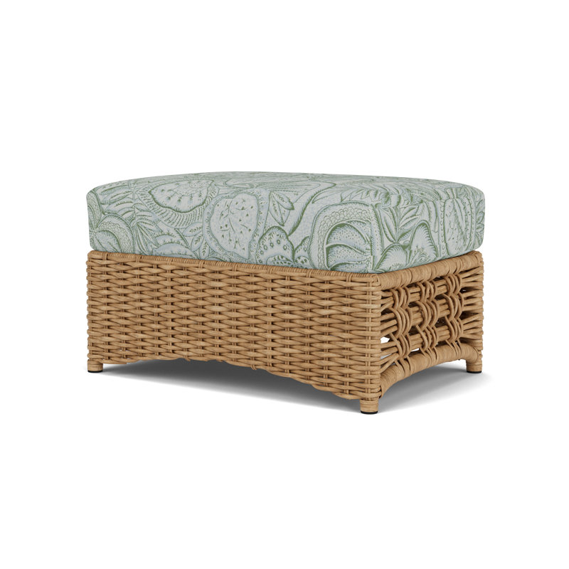 Magnolia Rectangle Outdoor Ottoman Patio Ottoman, Sensibility Spring