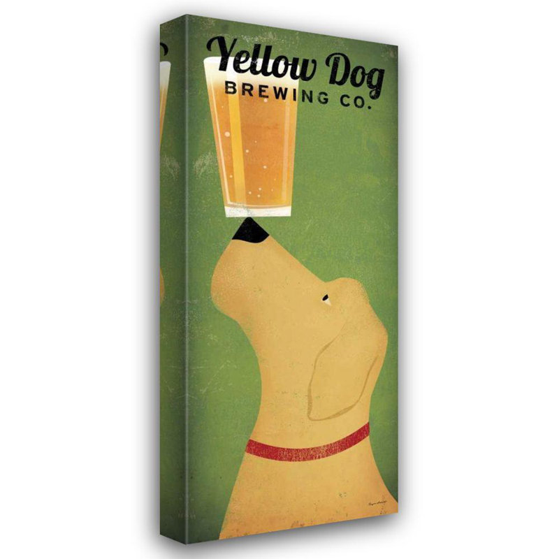 Art sur toile tendue par Trinx Fowler, Ryan: Yellow Dog Brewing Co, H 40 po x l 18 po