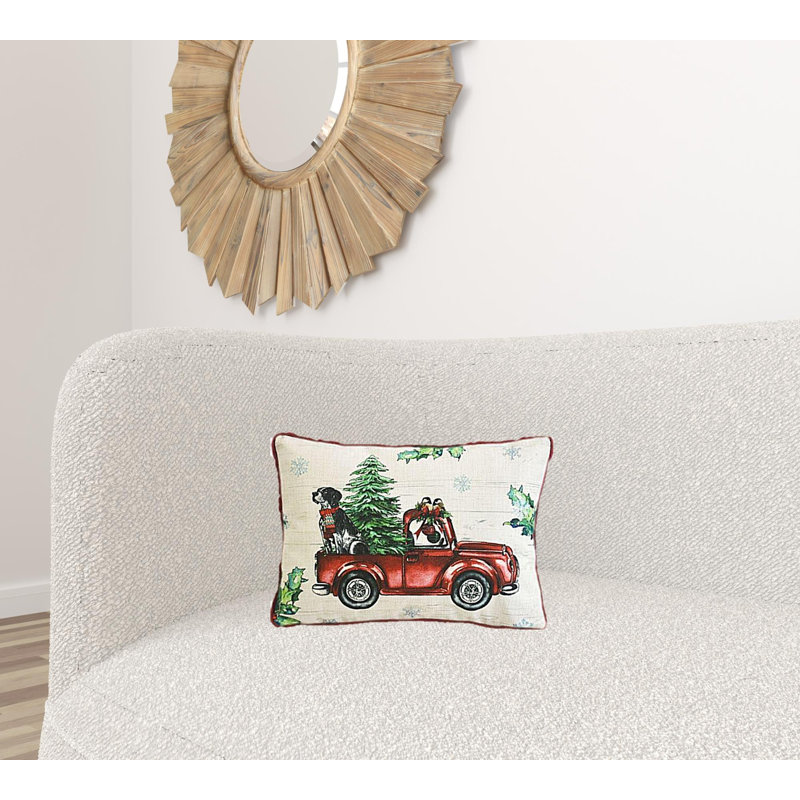 Housse de coussin rectangulaire en polyester