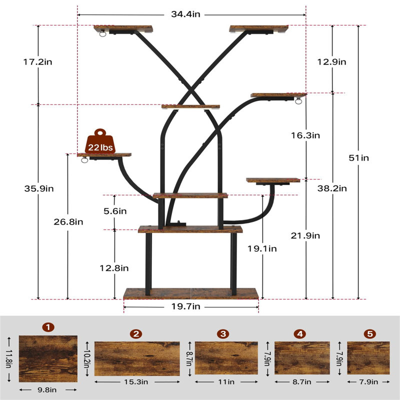 Plant Stand - Set of 10