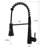 Black Kitchen Sink Faucet With Pull Out - Materials For Long-Term Use Single Handle Convenient-136753829