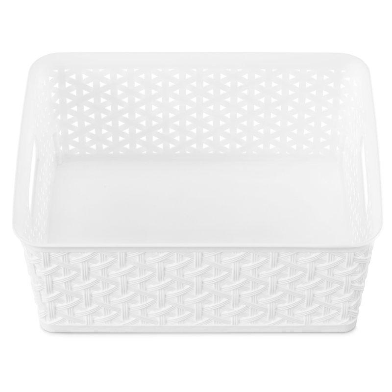 Whitmor Resin Form Half Basket, Blue, Medium