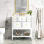 Ensemble de meuble-lavabo simple 30 po avec 5 tiroirs, ensemble de meuble-lavabo autoportant avec cadre en bois massif 30 po