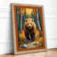 Bear Approaching Boho - Framed Print-655191077-655191083