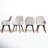 Aroya Linen Swivel dining Arm Chairs Set of 4-37668369