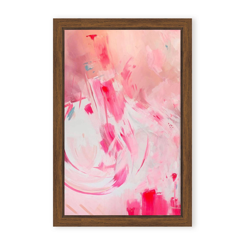 Fuschia II Print by Stefanie Bales, 18" H x 12" W x 2.375" D, Framed Canvas, Brown