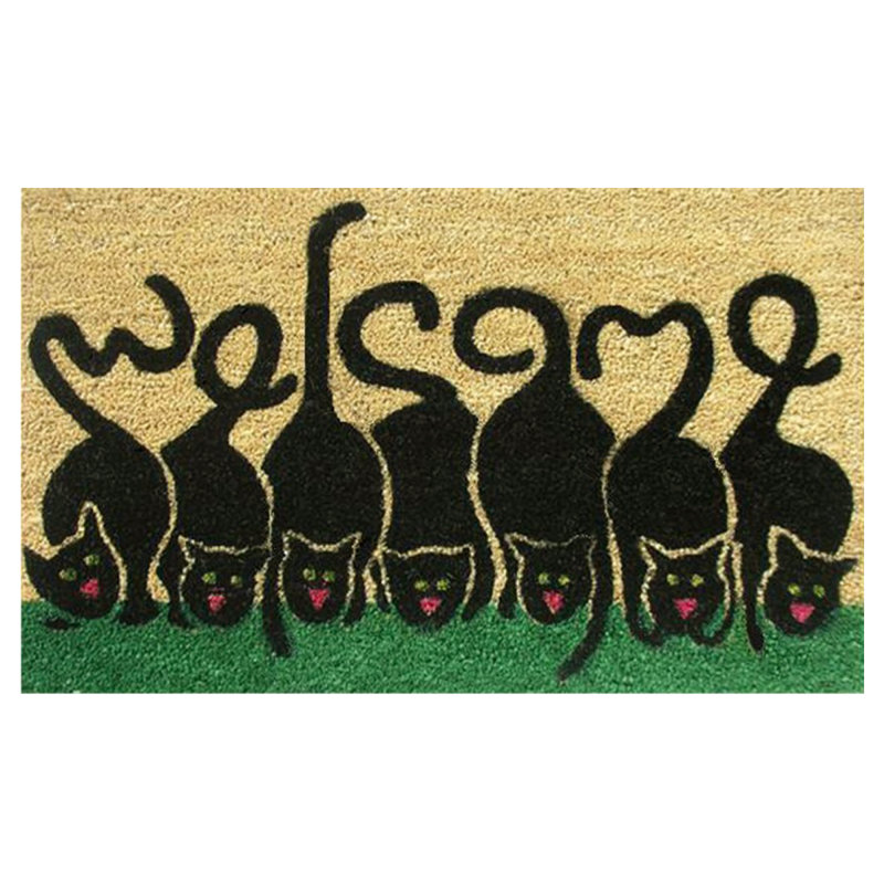 Tapis d'extérieur antidérapant Cats Welcome, Rectangle 2 pi x 3 pi