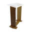 FixtureDisplays® 44 x 16,6 x 46,5 po Podium en bois acrylique, panneau frontal croisé optionnel haut - croix brune amovible