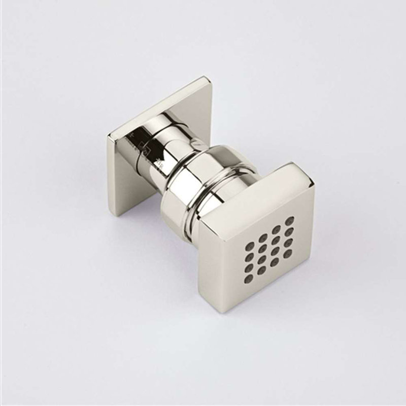 Edinburgh Wall Mount Thermostatic Rain Shower Nickel Finish with Precise Control, 2" H x 8" W