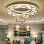 Luminaire 32 '' à DEL moderne en cristal à fleur à intensité variable 3000-6000K
