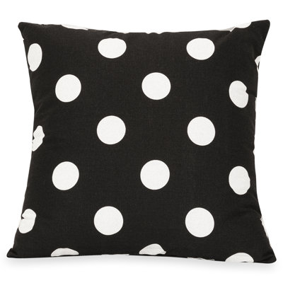 Polka Dot Square Cotton Throw Pillow