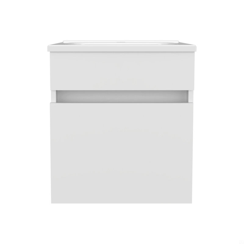 Meuble-lavabo de salle de bain avec lavabo, 1 porte