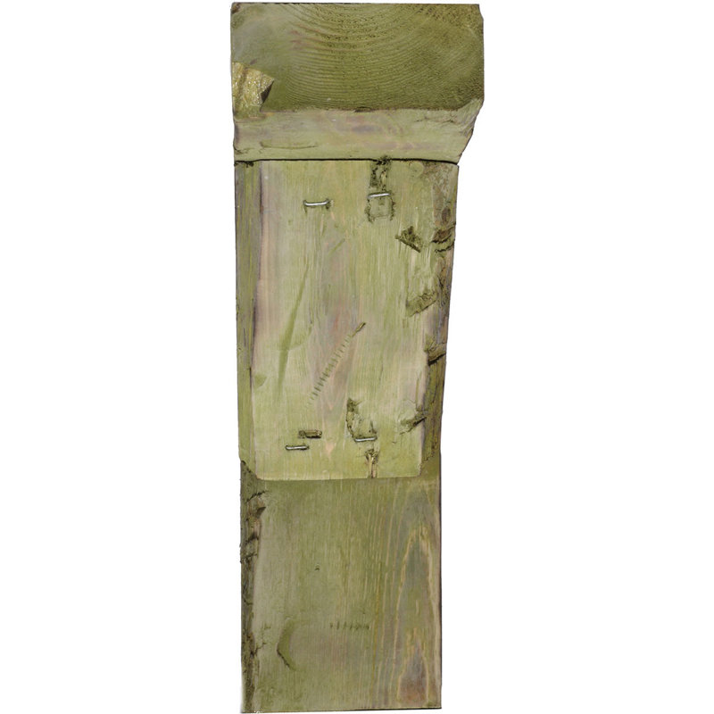 Support campagne rétro, Vert patiné, H 10 po x l 3,5 po x P 10 po