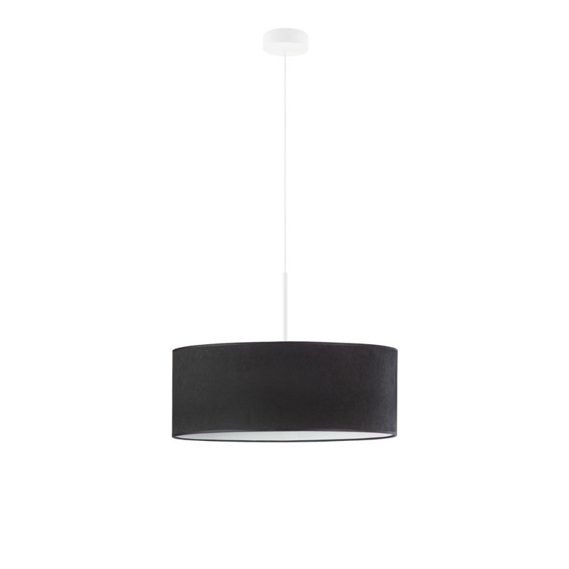 Askey 3 - Light Drum Pendant, White, Black