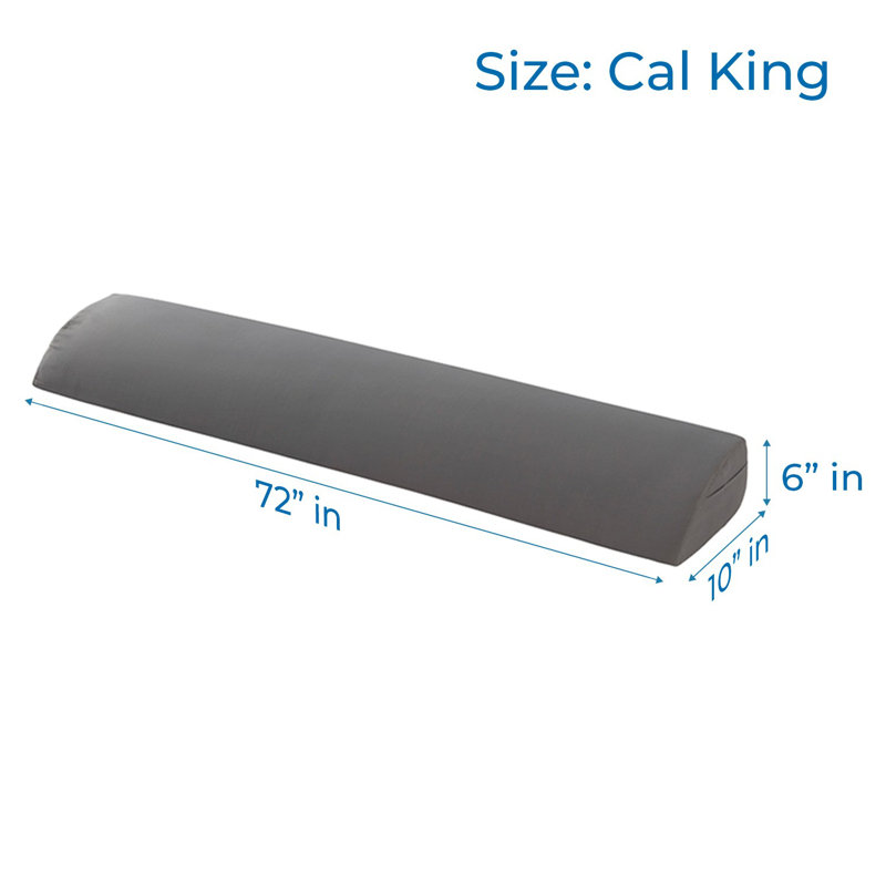 Garnich Reading Bed Rest Gap Wedge Headboard Pillow with Pockets, King Pillow: 6" x 72"
