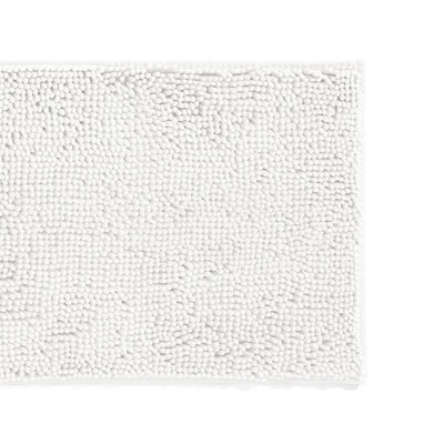 Soft Absorbent Chenille Bath Mat Rug with Anti-Skid Rubber Backing
