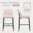 25.8" H Modern Minimalist Fabric Upholstered Counter Stools,   Kitchen Island Chairs with Backrest, Sturdy Metal Frame & Footrest-682385776