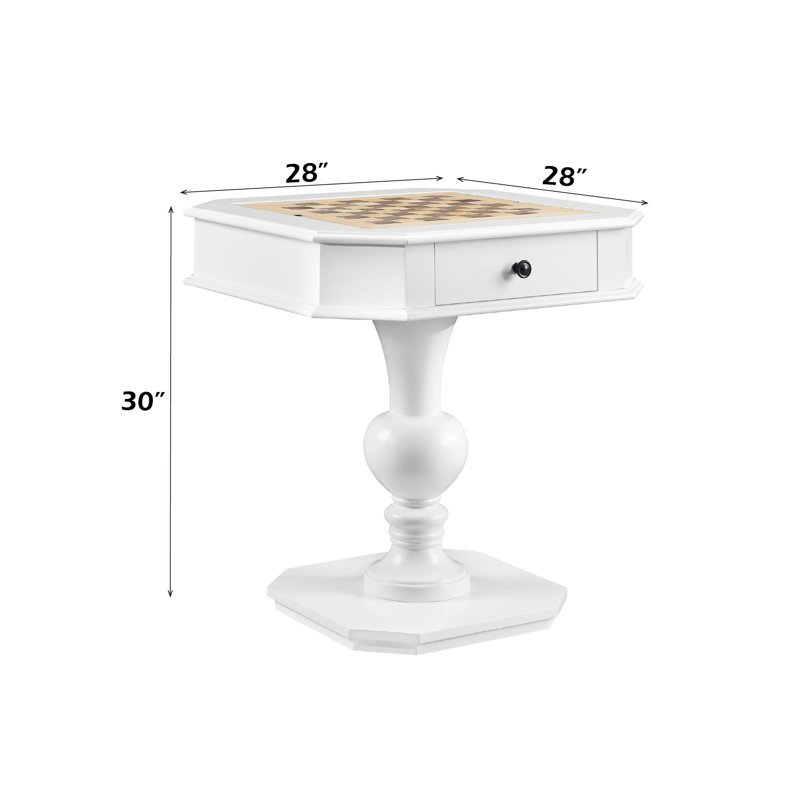 Table multi-jeux avec échecs, dames et backgammon Galini - 2 tiroirs de rangement, finition bois synthétique