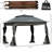11' X Pop Up Canopy Gazebo, Outdoor Patio Shelter With Removable Zipper Netting. Instant Tent For Backyard, Garden. Dark Gray. 114 Sq Ft Shade, Carry Bag Supplied Pop-Up Canopy, Gazebo Zippered Net.