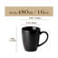 Ensemble de tasses 4 pièces noir mat moderne, 4 tasses à café en grès épuré 14 oz, va au lave-vaisselle-124946162-124946161