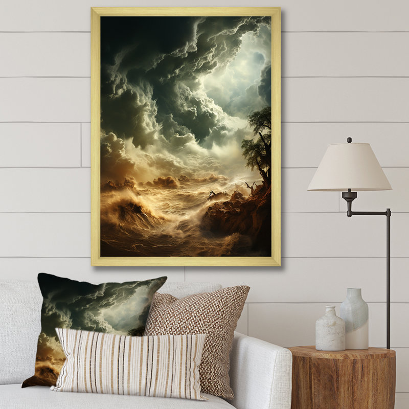 «Kuiana Storm Mystical Cyclone II», reproduction sur toile, H 44 po x l 34 po x P 1,5 po, Encadrement doré