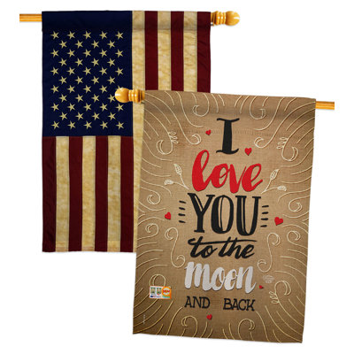 Drapeau de maison à 2 côtés en polyester / mélange de polyester 40 x 28 po