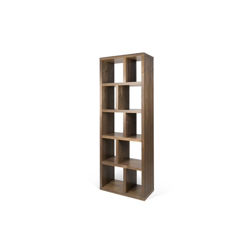 Sighfrith 198 cm H x 70 cm W Room Divider Bookcase, Walnut Veneer