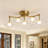 5 - Light LED Glass Shade Semi - Flush Mount Ceiling Light