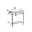 Fireclay Rectangular Console Bathroom Sink with Overflow-119167068-49500073