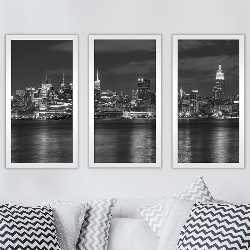 «Black City» - reproduction de photo à multiples images sur plastique, H 33,5 po x l 52,5 po x P 1 po
