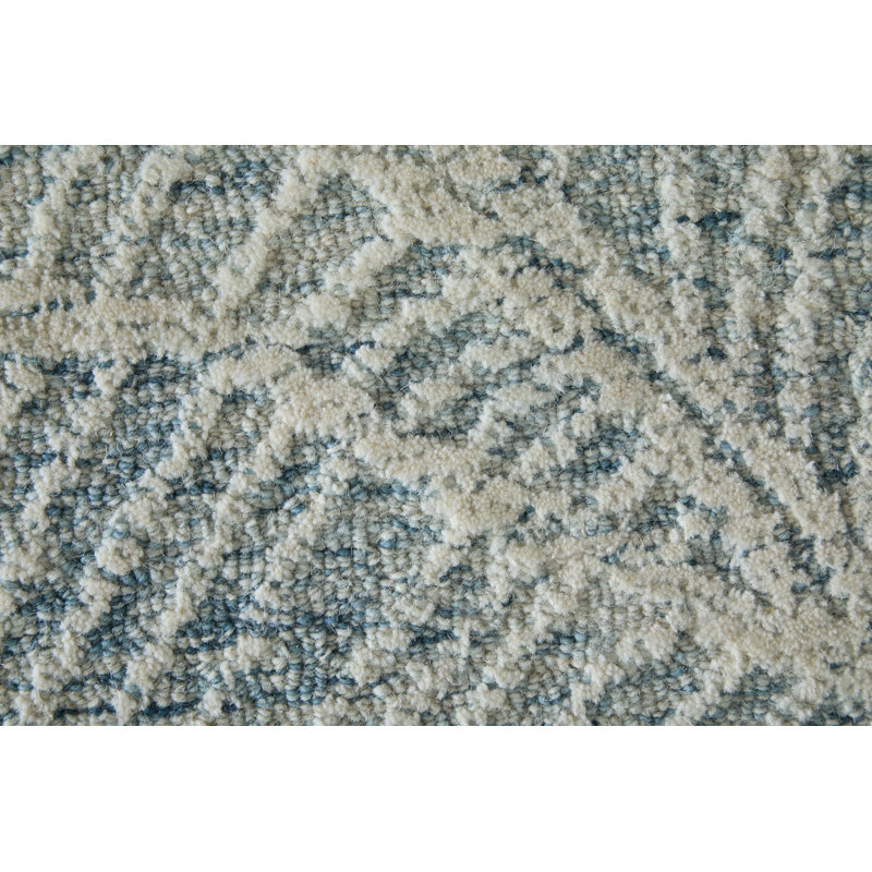 Winston Modern Floral & Botanical Area Rug, Blue, Rectangle 12' x 15'