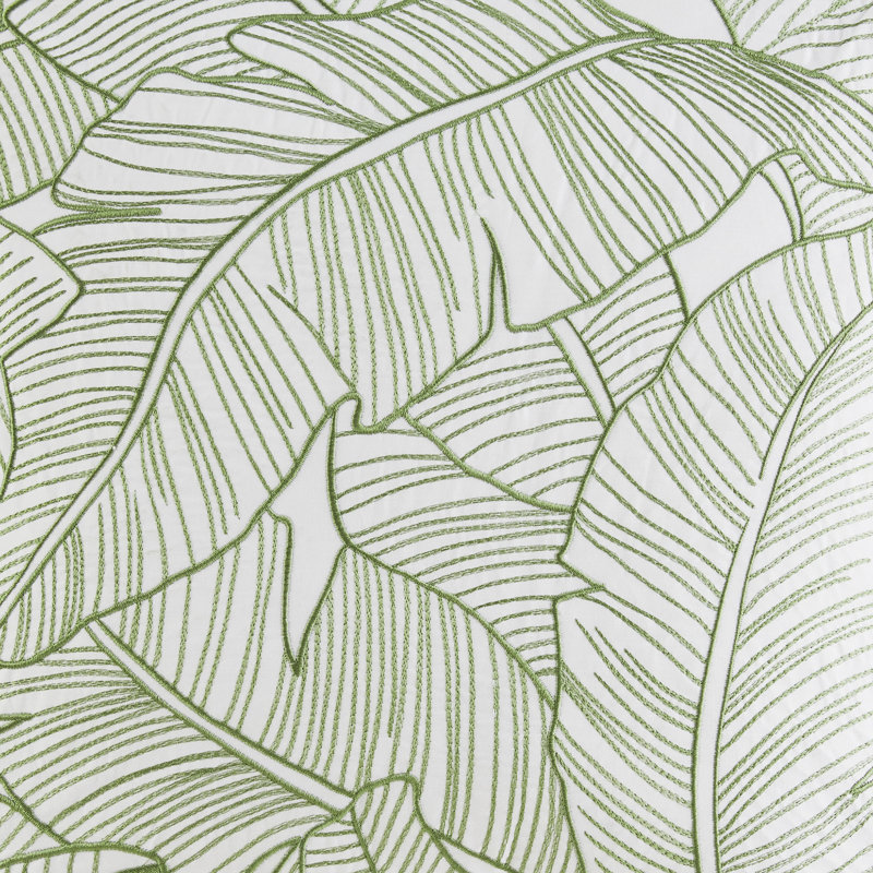 Ensemble d'édredon en coton percale 6 pièces Lorelai, Édredon très grand californien + 5 pièces suppl