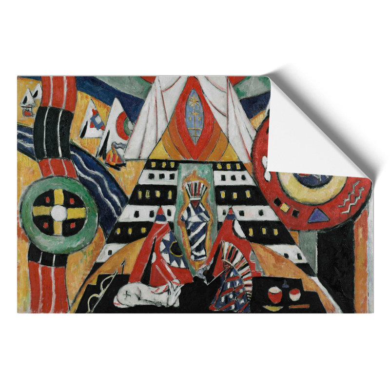 Indian Composition by Marsden Hartley - No Frame Painting, 30cm H x 42cm W x 0.1cm D